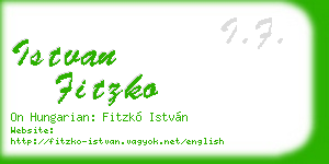 istvan fitzko business card