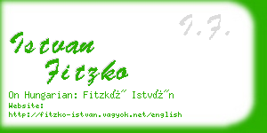 istvan fitzko business card